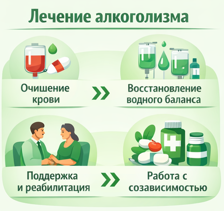 лечение алкоголизма в Ишимбае этапы